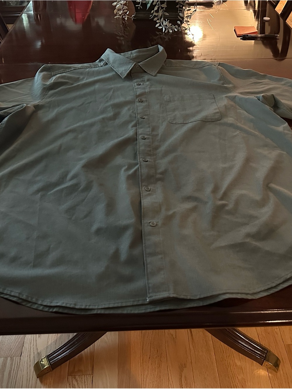 STYLUS Men's Button-Down Shirt in Teal